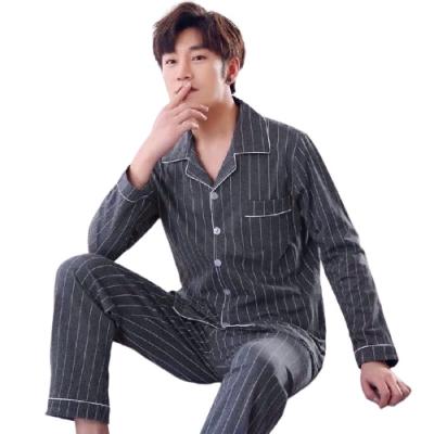 China QUICK DRY Customized High Quality Cotton Sleepwear Long Sleeves For Men 2 Plus Size Drop Home Casual Delicate Pajamas For Men for sale