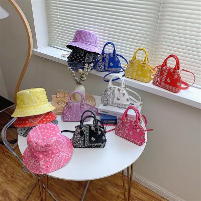 China 2021 Fashion Women's Bucket Hats Luxury Designer Handbags And Bandana Purse Sets Women For Ladies Purses for sale