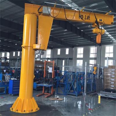 China Jib Crane ISO CE Certificate Fixed Column Mounted 270 Degree Standing Rotate Beam Jib Crane 0.5 Ton With Vacuum Glass Lifter for sale