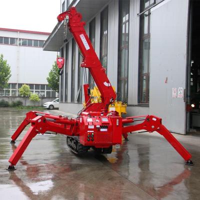 China 360 Other Degrees 9.5m Hydraulic 3 Ton Foldable Mini Spider Crawler Crane Hoist For Sale for sale