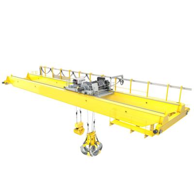 China Bridge Crane 5~20tons Clamshell Hydraulic Bucket Overhead Crane For Handling Bulk Material for sale