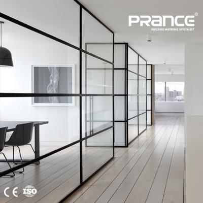 China Furniture Office Slight Burn Glass Partition Wall Commercial Internal Glass Partitions for sale