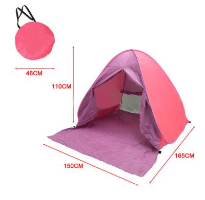 China Pop stype OEM/ODM Hot Style Multi-pattern Cheapest Colorful SPF50 Sun Block Tent Pop Up Open Portable Beach Tent for sale