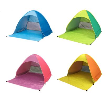 China Factory Customized Blue Automatic Extended Type Pop Up Tent Sun Shelter Dome Beach Open Fishing Waterproof Tent for sale