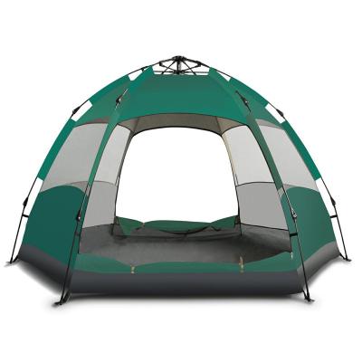 China Summer Travel 5-7 Person Mongolian Outdoor Camping Tent Windproof Waterproof Double Layer Automatic Water Fader for sale