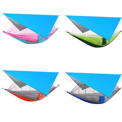 China Factory Direct Lightweight Parachute Mosquito Camping Portable Folding Nylon Outdoor Hammock Anti Set With Canopy Insect Net for sale