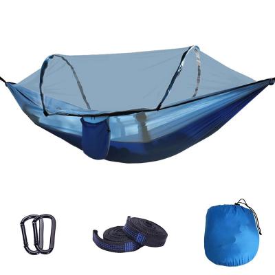 China Lightweight outdoor camping high quality nylon hammock with mosquito net increasing swing for sale