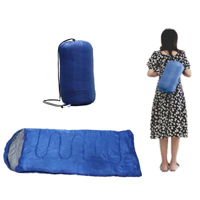 China Cheapest Soft Cotton Portable Ultralight Portable Hollow Adults Envelope Lightweight Blue Camping Sleeping Bags With Carry Bag for sale