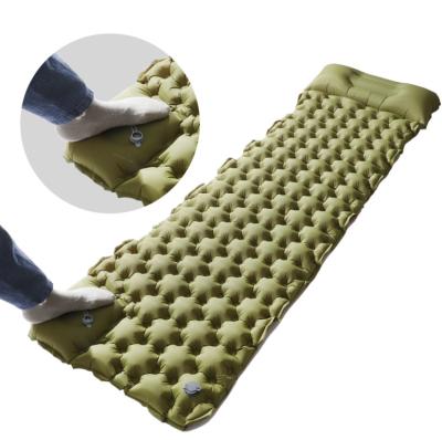 China Full Inflatable Custom Cushion Comfortable Warm Sleeping Covering Self Inflating Pad Outdoor Picnic Camping Moisture Proof Mat for sale