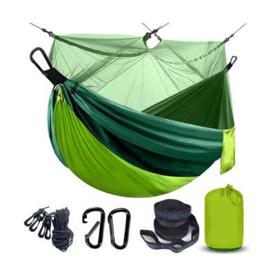 China Lightweight Lightweight Double Hammock With Mosquito Net Portable Hammocks For Indoor Outdoor Hiking Backyard for sale