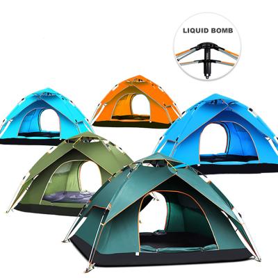 China Waterpoof Free Sample Custom Print Event Live Outdoor Pop Up Camping 3 Person Play Resort Pop Up Tent for sale