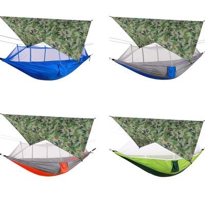 China ODM Lightweight Travel Backpacking Hammock Customized Logo Camping Single Double With Tree Strap Nylon Adult Outdoor Weather for sale