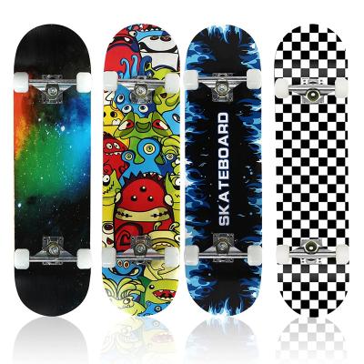 China Wholesale Professional Skater Teenagers Adult 4 Wheels LED Skateboard Chinese Maple Heat Transfer Film for sale