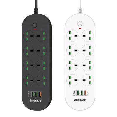 China Residential / General-Purpose Hot Selling 8 Outlets Uk Extension Socket Travel Power Strips With Usb Ports for sale