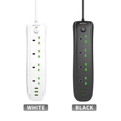 China Residential / General-Purpose Surge Protector 4 Outlets Power Strip Uk 4 Way Extension Socket With Usb Port for sale