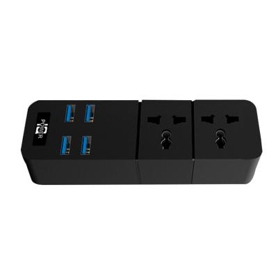 China Security door PC flame retardant material Hot Selling Product T07 Black 10a Rated Current Protector Power Strip For Household for sale