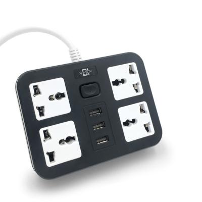 China Residential / General-Purpose New Fashion T15 Extension Socket Type 4-bit Universal Jack Extension Socket For Travel for sale