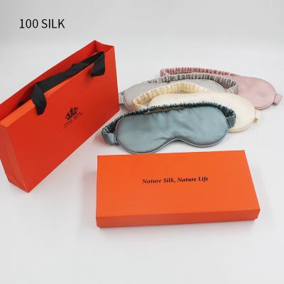 China Anti-Puffiness Small MOQ Amazon Sleep Blackberry 16mm Elastic Band Wholesale 100% Satin Double Sides Solid Logo Hot Selling Solid Silk Custom Eyemask for sale