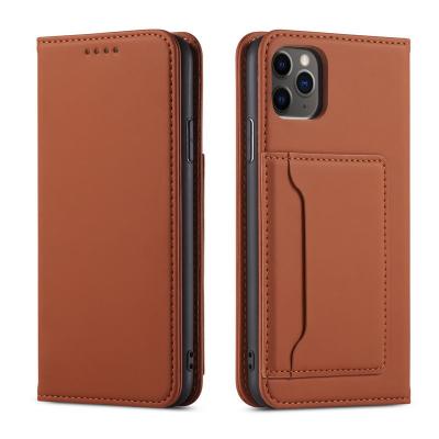 China Tpu+pu For iPhone 11 Wallet Case Card Slots PU Kickstand Magnetic Phone Case Leather Cover For iPhone 11 for sale