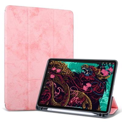 China PU Flip Leather Protective Shockproof Case with Pencil Holder Tablet Case Cover for iPad pro 11 2020 for sale