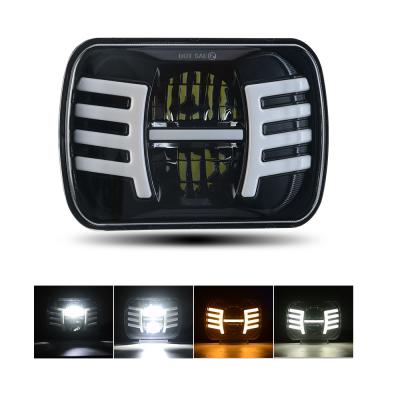 China High Beam 5x7 Square Headlight Led Work Lamp Working Light 7inch Led Headlight for sale