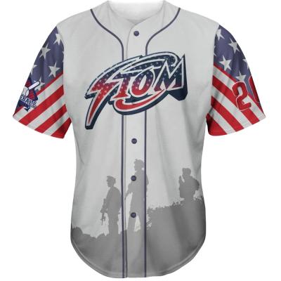 China Wholesale Cheap OEM Antibacterial Sublimation USA Baseball Shirts for sale