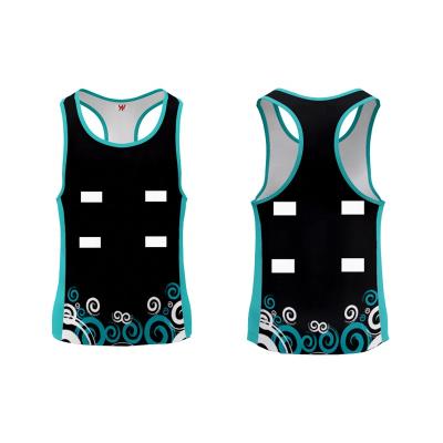 China High Quality Function 100% Polyester Custom Sublimation Polyester Netball Singlet With Short for sale