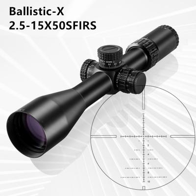 China 6063-T6 Ballistic-X2.5-15X50SFIRS Optics High Definition Sight Hunting Scopes for sale