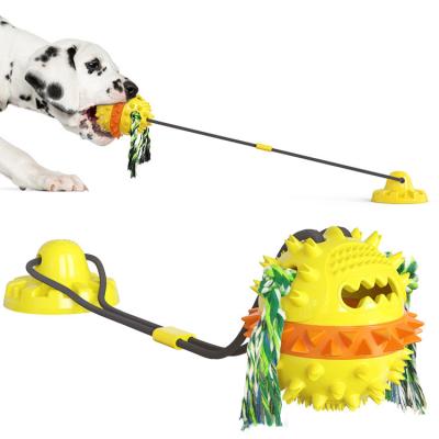 China Viable Suction Cup Molar Leakage Dog Toys Bite Resistant Tug Of War Pet Toys for sale