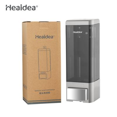 China Foam Refillable Plastic Soap Dispenser Heaidea Gel 500ml Soap Dispenser Hotel Manual Liquid Soap Dispenser for sale