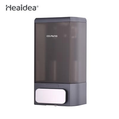 China Modern Heaidea Wall Mount Mouth ABS Manual Plastic Clear Liquid Hand Soap Dispenser for sale