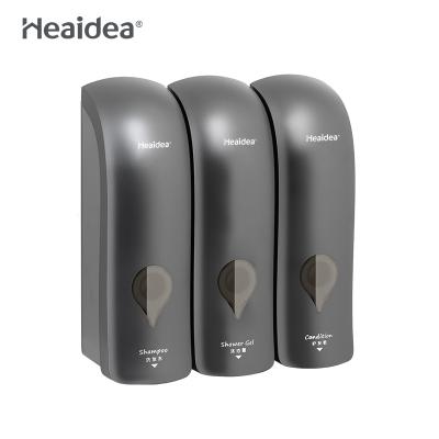 China Heaidea Wall Mounted Triple Hand Soap Dispenser Modern Toilet Room Hotel for sale