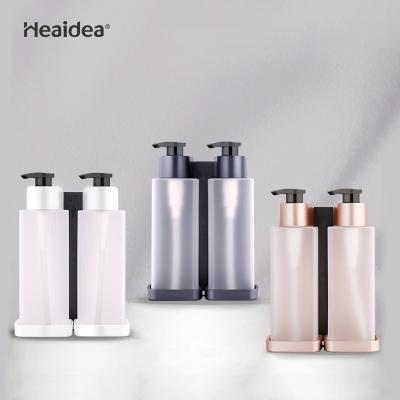 China Modern Double Soap Dispenser Liquid Soap Dispenser Gel Shower Conditioner Shampoo Wall Mounted Heaidea Holder for sale