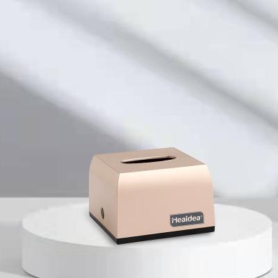 China Minimalist Heaidea Towel Dispenser Bathroom Leather Covered Tissue Boxes CD-8098A for sale