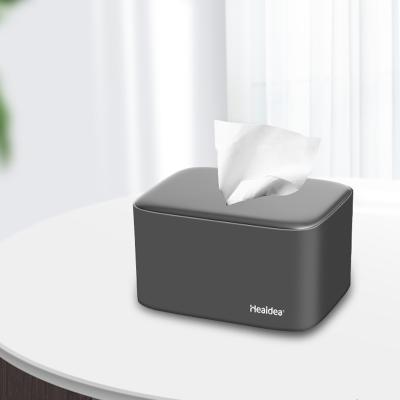 China Minimalist Heaidea Logo Custom Tabletop Plastic Tissue Box for sale