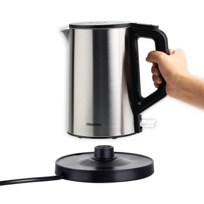 China 360 Degree Base Electric Kettle Heaidea 2021 New Design Shell ABS Kettle 304 Stainless Steel Rotating Electric Bottle for sale