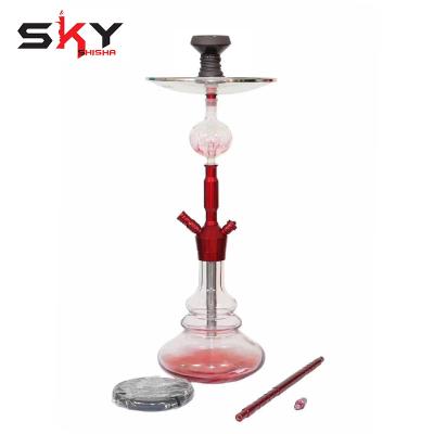 China Durable High Quality Smoke Tool Mirror Coating Sheesha Tobacco Waterpipe Aluminum Alloy Shisha Hookah for sale