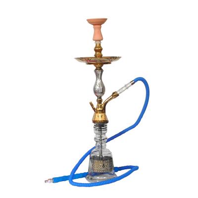 China Durable Luxurious Egyptian New Design Dubai Chicha Smoking Narguile Glass Zinc Alloy Shisha Hookah for sale