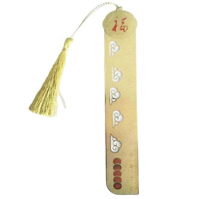 China Europe Manufacturer Supplier Custom Logo Stainless Steel Metal Bookmark with Tassel for sale