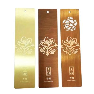 China Europe Factory Directly Sell Custom Stainless Steel 3d Logo Metal Bookmarks for sale