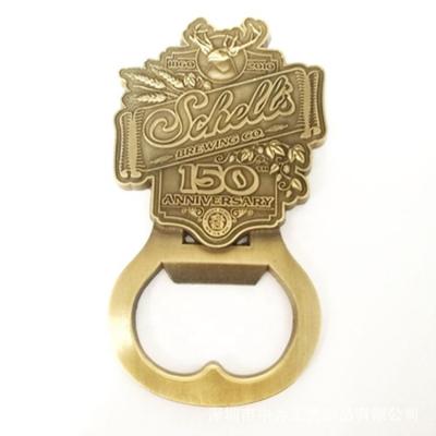 China Hot Selling Custom Factory Durable Antique Shape Gold Durable Metal Bottle Opener for sale