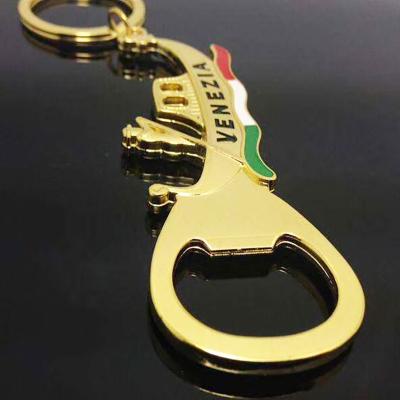 China Metal Bottle Opener Function Key Chain Pendant, Color Electroplating Antique Gold, Surface Painting Process, Factory Direct for sale