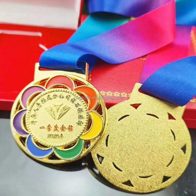 China Non-profit organizations cycling around the various sports city sports competition medal customization brass-zinc alloy material direct factory for sale