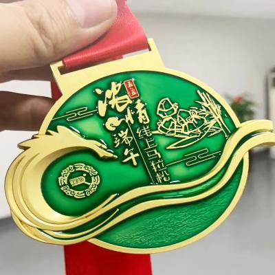 China Non-profit organizations charity marathon medals, brass-zinc alloy materials, strap heat transfer patterns, customized designs and mass production for sale