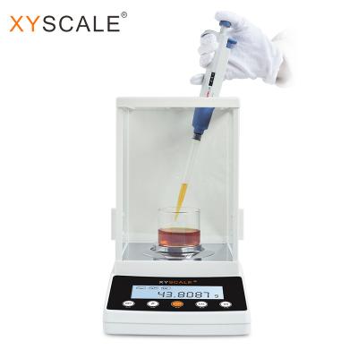 China 220g 0.0001g 0.1mg Analytical Balance With Stable 80mm LCD Windproof Glass for sale