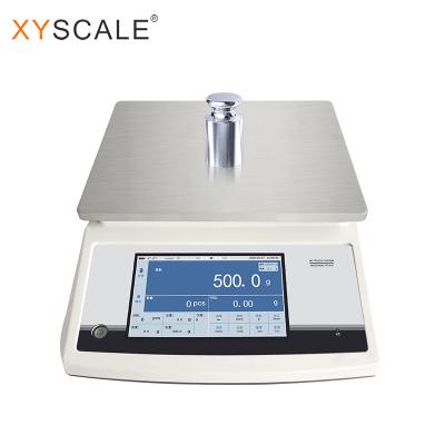 China Plastic+steel 30kg/0.1g Touch Screen Electronic Scales for sale