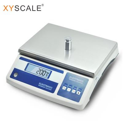 China Plastic+aluminum+stainless steel precision digital rechargeable battery 15kg 1g weighing counting scale rs232 with printer for sale