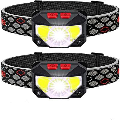 China Convenient Powerful Waterproof Head Light Sensor Headlight USB Rechargeable LED Headlight Head Torch for Camping Hiking for sale