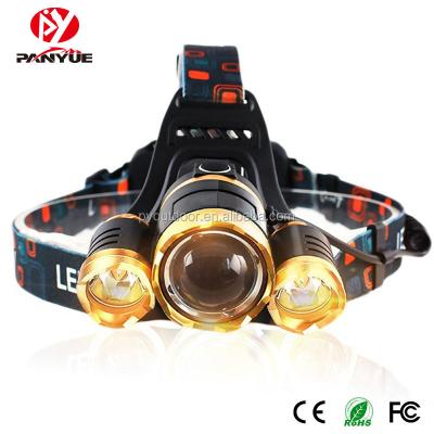 China Brightest LED Camping Headlight 6000 Lumens Camping Working Increasing Flashlight With 3*LED Headlight for sale