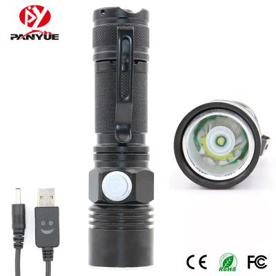 China Mini USB Rechargeable Camping Flashlight Q5 3 Modes Emergency Led Flashlight for sale